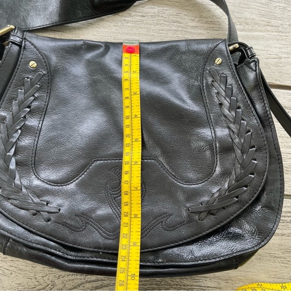 Cole Haan Black Leather Saddle Bag - Picture 11 of 11